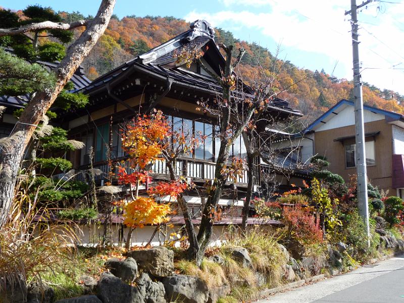 foto_20091115_1005_02.jpg - [de]Dunkle japanische Bauten und Herbstfarben passen herrlich gut zusammen.[en]Enjoying the beautiful colors of autumn leafs in the sun with old style Japanese buildings.